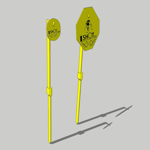 surenkamas gongų rinkinys šaudymui