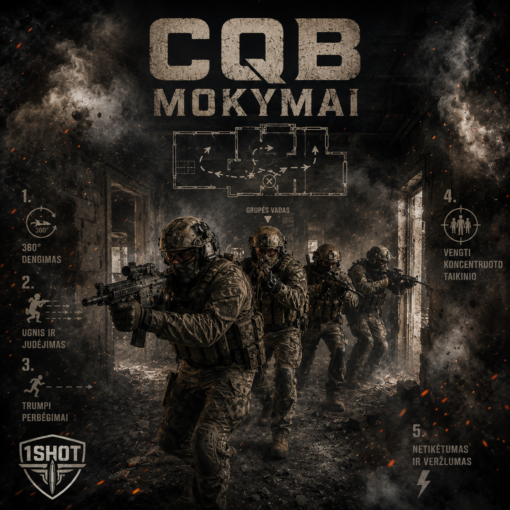 CQB taktikos mokymai (kovojimas uždarose patalpose)
